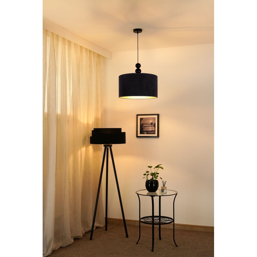Duolla - Suspension filaire LYON 1xE27/15W/230V d. 40 cm noir