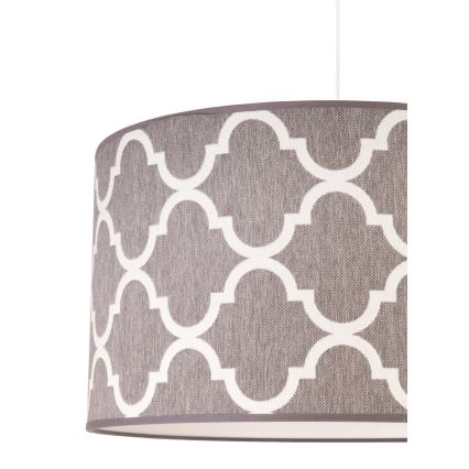 Duolla - Suspension filaire MAROKO 1xE27/40W/230V d. 45 cm gris/blanc