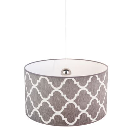 Duolla - Suspension filaire MAROKO 1xE27/40W/230V d. 45 cm gris/blanc