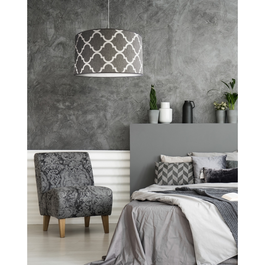 Duolla - Suspension filaire MAROKO 1xE27/40W/230V d. 45 cm gris/blanc