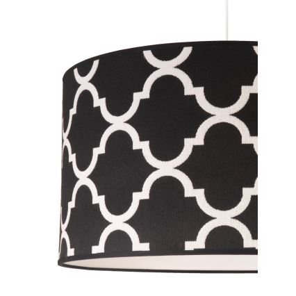 Duolla - Suspension filaire MAROKO 1xE27/40W/230V d. 45 cm noir/blanc
