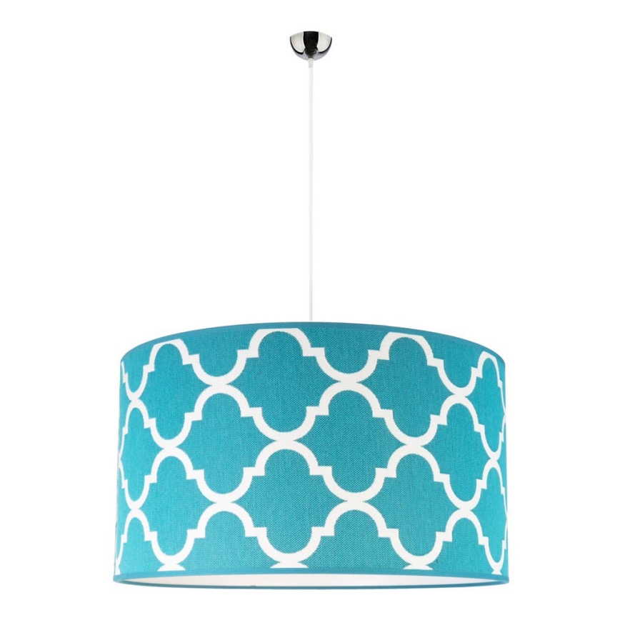 Duolla - Suspension filaire MAROKO 1xE27/40W/230V d. 45 cm turquoise/blanc