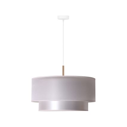 Duolla - Suspension filaire NANTES 1xE27/15W/230V diam. 45 cm argent/cuivre