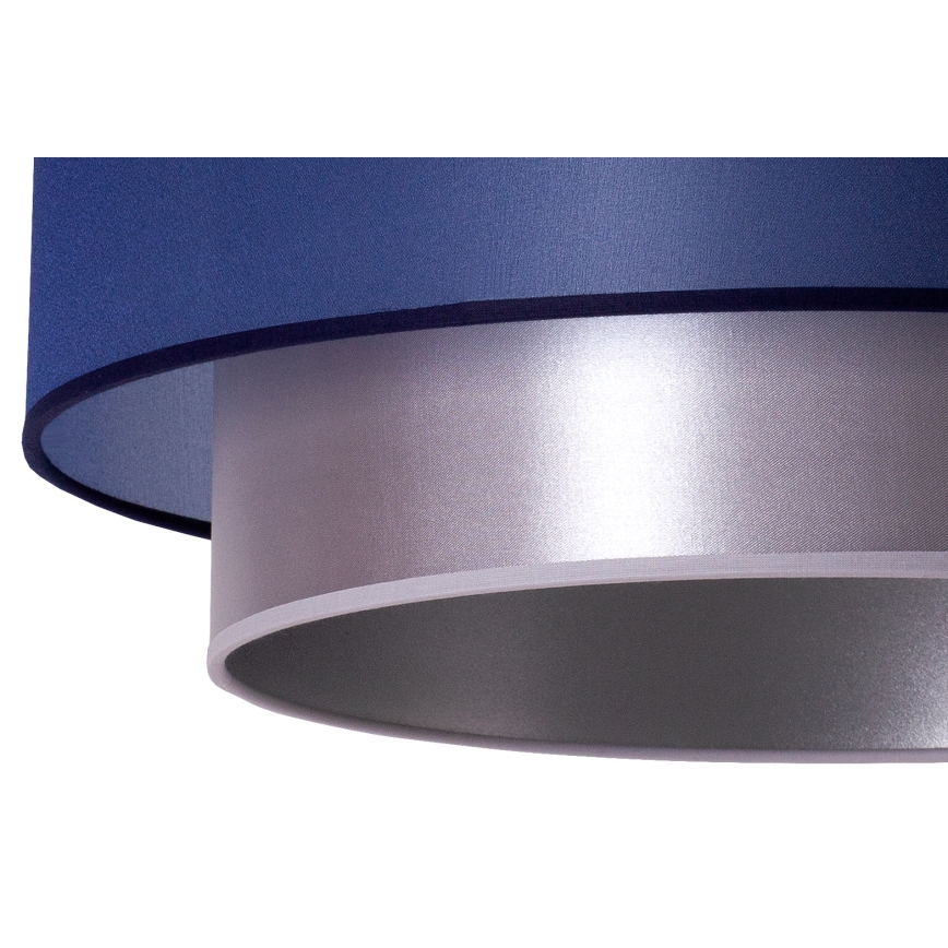 Duolla - Suspension filaire NANTES 1xE27/15W/230V diam. 45 cm bleu/argent