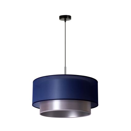 Duolla - Suspension filaire NANTES 1xE27/15W/230V diam. 45 cm bleu/argent