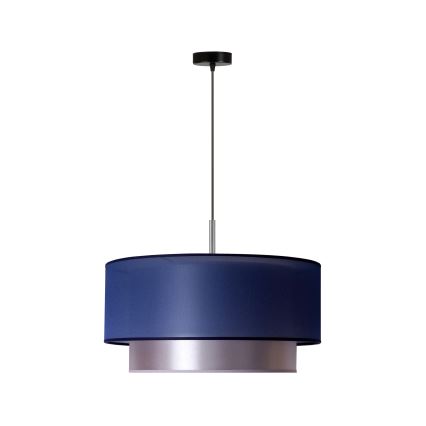 Duolla - Suspension filaire NANTES 1xE27/15W/230V diam. 45 cm bleu/argent