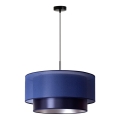 Duolla - Suspension filaire NANTES 1xE27/15W/230V diam. 45 cm bleu/argent