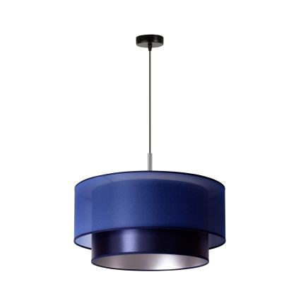 Duolla - Suspension filaire NANTES 1xE27/15W/230V diam. 45 cm bleu/argent