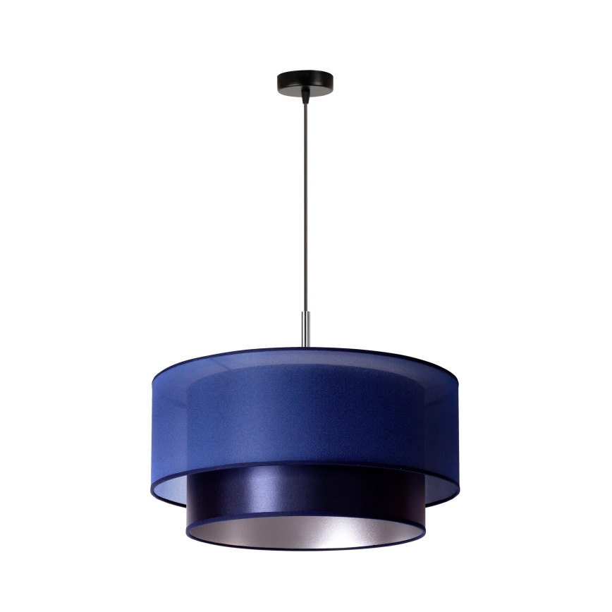 Duolla - Suspension filaire NANTES 1xE27/15W/230V diam. 45 cm bleu/argent