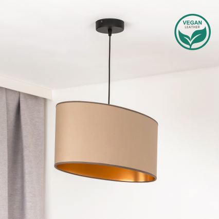 Duolla - Suspension filaire OVAL VEGAN 1xE27/15W/230V beige