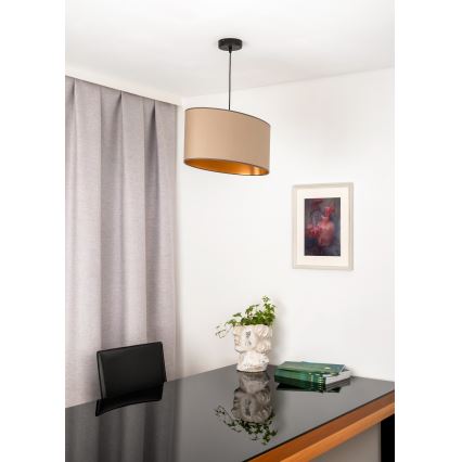 Duolla - Suspension filaire OVAL VEGAN 1xE27/15W/230V beige