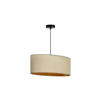 Duolla - Suspension filaire OVAL VEGAN 1xE27/15W/230V beige