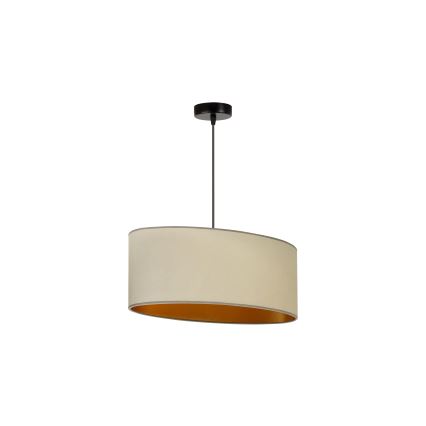 Duolla - Suspension filaire OVAL VEGAN 1xE27/15W/230V beige