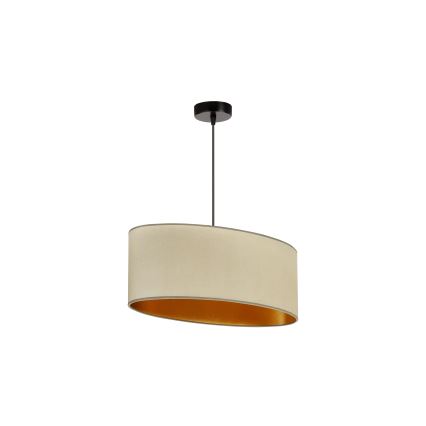 Duolla - Suspension filaire OVAL VEGAN 1xE27/15W/230V beige