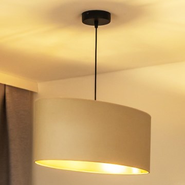 Duolla - Suspension filaire OVAL VEGAN 1xE27/15W/230V crème