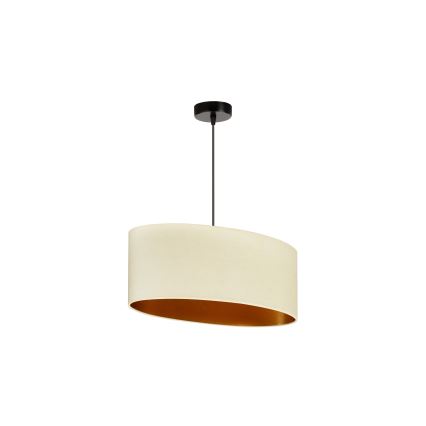 Duolla - Suspension filaire OVAL VEGAN 1xE27/15W/230V crème