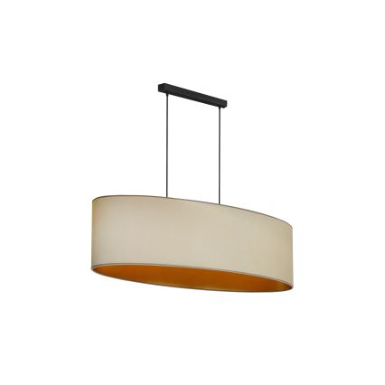 Duolla - Suspension filaire OVAL VEGAN 2xE27/15W/230V beige