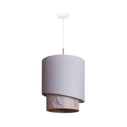 Duolla - Suspension filaire PARIS 1xE27/15W/230V diam. 40 cm blanc/beige