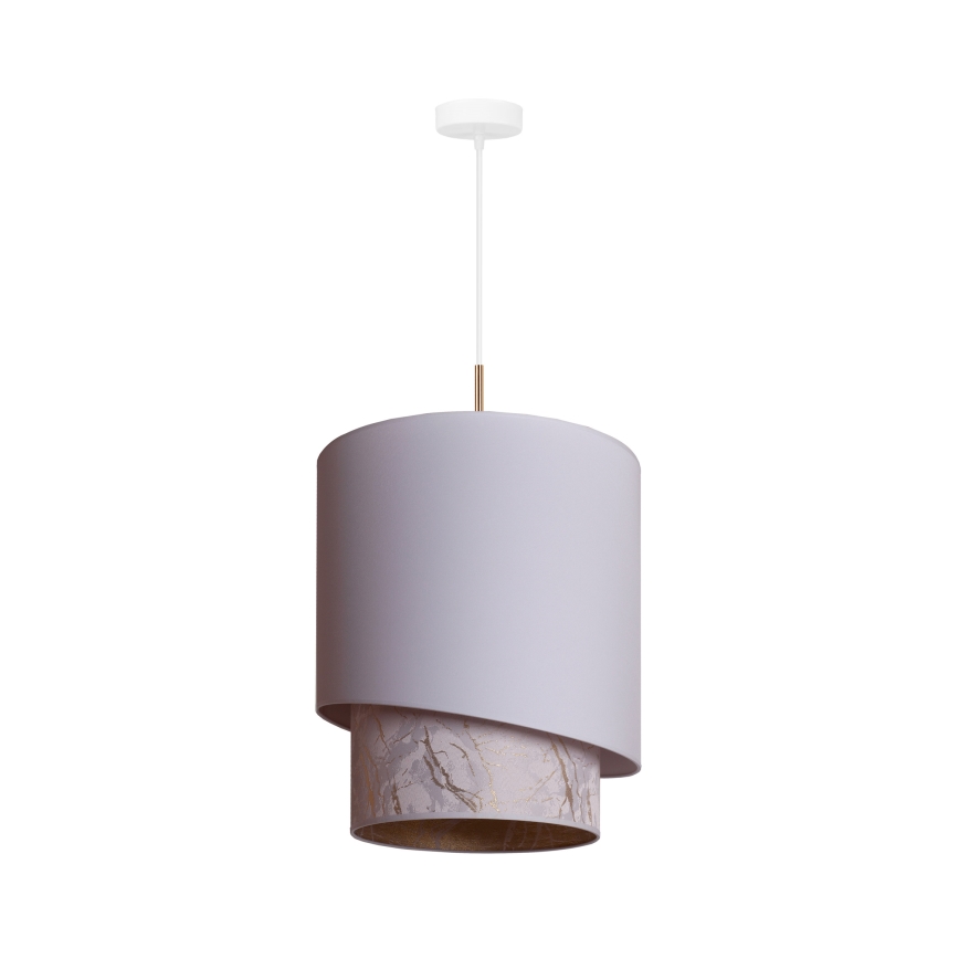 Duolla - Suspension filaire PARIS 1xE27/15W/230V diam. 40 cm blanc/beige