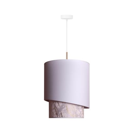 Duolla - Suspension filaire PARIS 1xE27/15W/230V diam. 40 cm blanc/beige