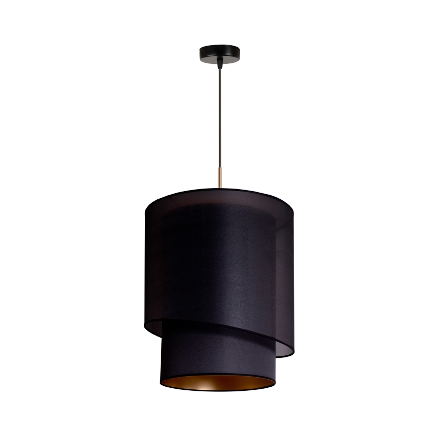 Duolla - Suspension filaire PARIS 1xE27/15W/230V diam. 40 cm noir/doré