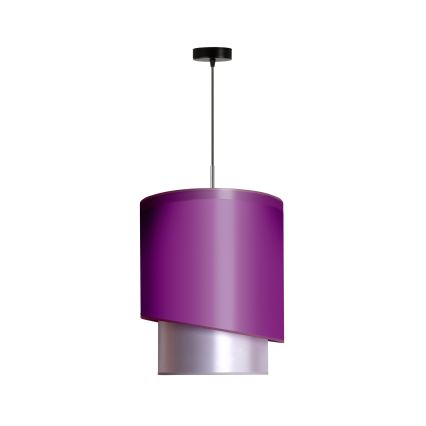 Duolla - Suspension filaire PARIS 1xE27/15W/230V diam. 40 cm violet/argent