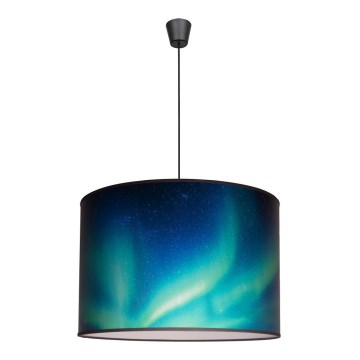 Duolla - Suspension filaire PRINT M 1xE27/40W/230V noire/turquoise