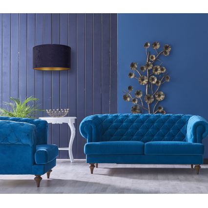 Duolla - Suspension filaire ROLLER 1xE27/15W/230V d. 40 cm bleu/doré