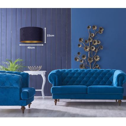 Duolla - Suspension filaire ROLLER 1xE27/15W/230V d. 40 cm bleu/doré