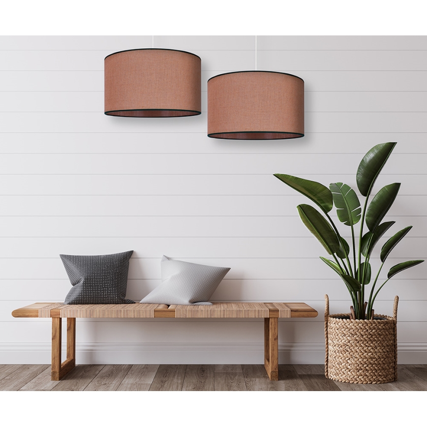 Duolla - Suspension filaire ROLLER 1xE27/15W/230V d. 40 cm marron/noir