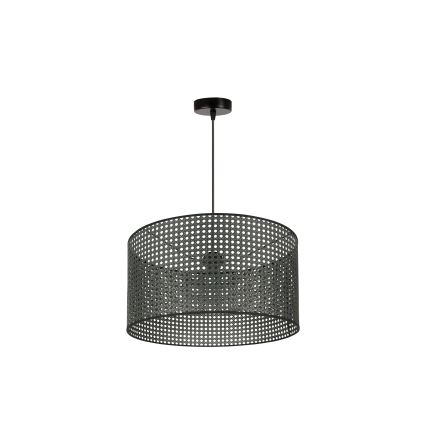 Duolla - Suspension filaire ROLLER RATTAN 1xE27/15W/230V d. 45 cm noir