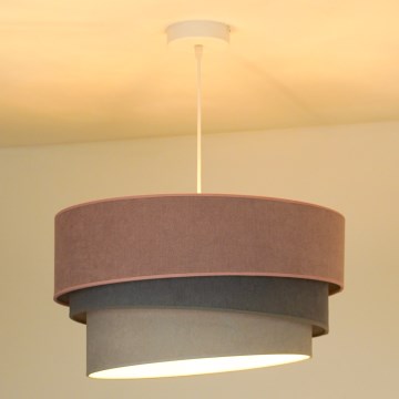 Duolla - Suspension filaire TRIO 1xE27/15W/230V d. 45 cm rose/gris/blanc