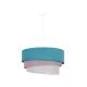 Duolla - Suspension filaire TRIO 1xE27/15W/230V turquoise/gris/blanc
