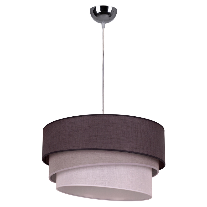 Duolla - Suspension filaire TRIO 1xE27/40W/230V d. 45 cm anthracite/gris/blanc