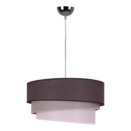 Duolla - Suspension filaire TRIO 1xE27/40W/230V d. 45 cm anthracite/gris/blanc