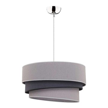 Duolla - Suspension filaire TRIO 1xE27/40W/230V d. 45 cm gris/noir