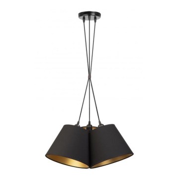 Duolla - Suspension filaire TWIGGY 3xE27/40W/230V d. 45 cm noir