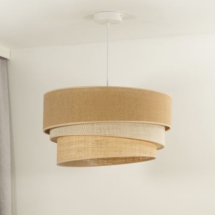 Duolla - Suspension filaire YUTE TRIO 3xE27/15W/230V d. 60 cm marron/gris/beige