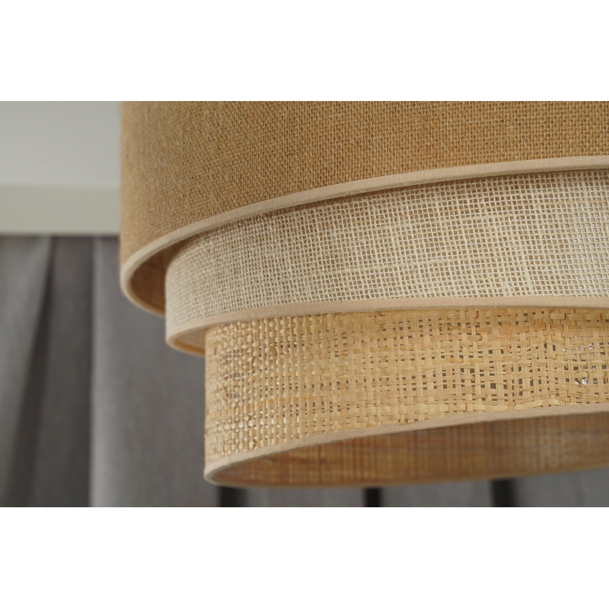 Duolla - Suspension filaire YUTE TRIO 3xE27/15W/230V d. 60 cm marron/gris/beige