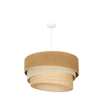 Duolla - Suspension filaire YUTE TRIO 3xE27/15W/230V d. 60 cm marron/gris/beige