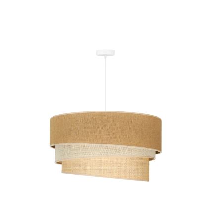 Duolla - Suspension filaire YUTE TRIO 3xE27/15W/230V d. 60 cm marron/gris/beige