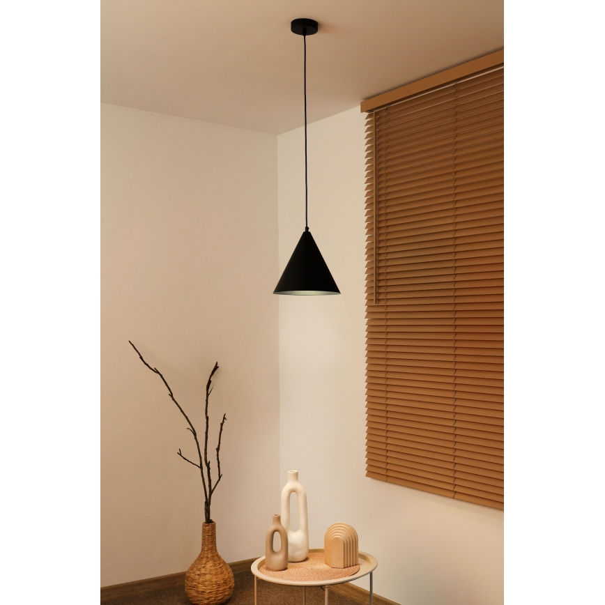 Duolla - Suspension sur câble IRONLINE 1x G9/3 W/230 V Ø 25 cm noir