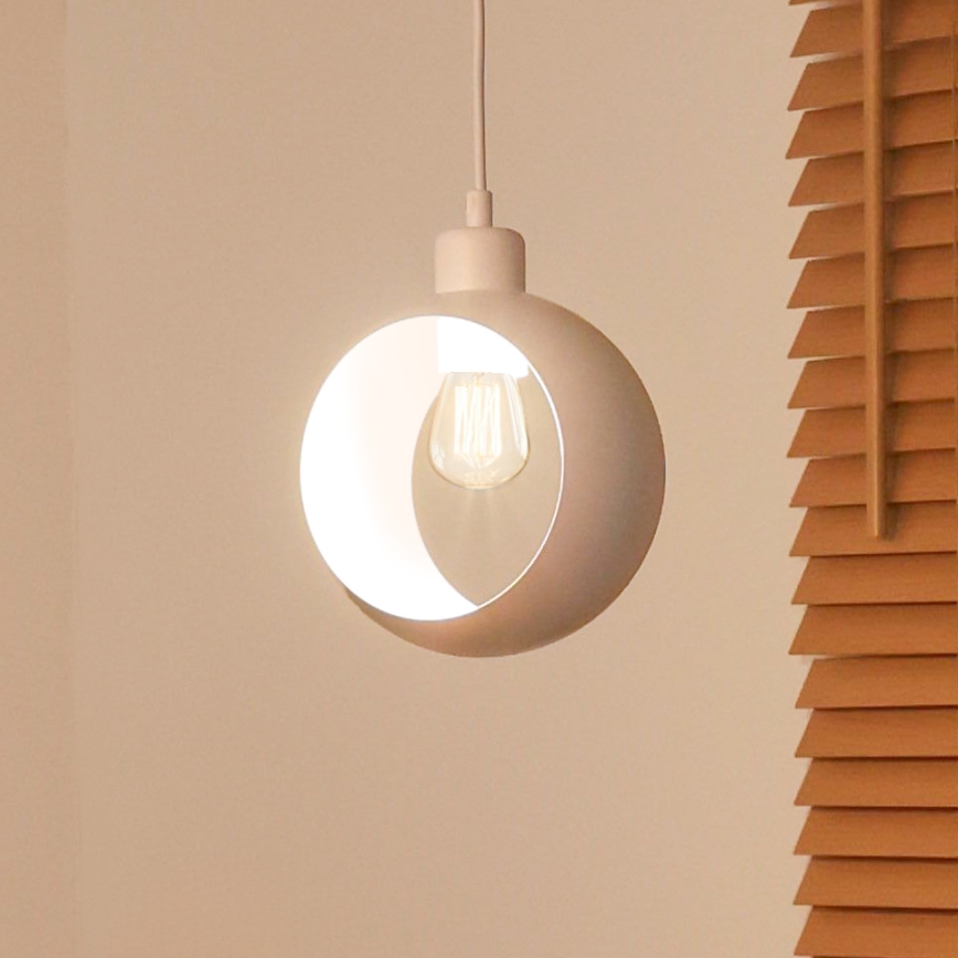 Duolla - Suspension sur câble IRONLINE 1xE27/15W/230V blanche