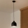 Duolla - Suspension sur câble IRONLINE 1xE27/15W/230V Ø 17 cm noire
