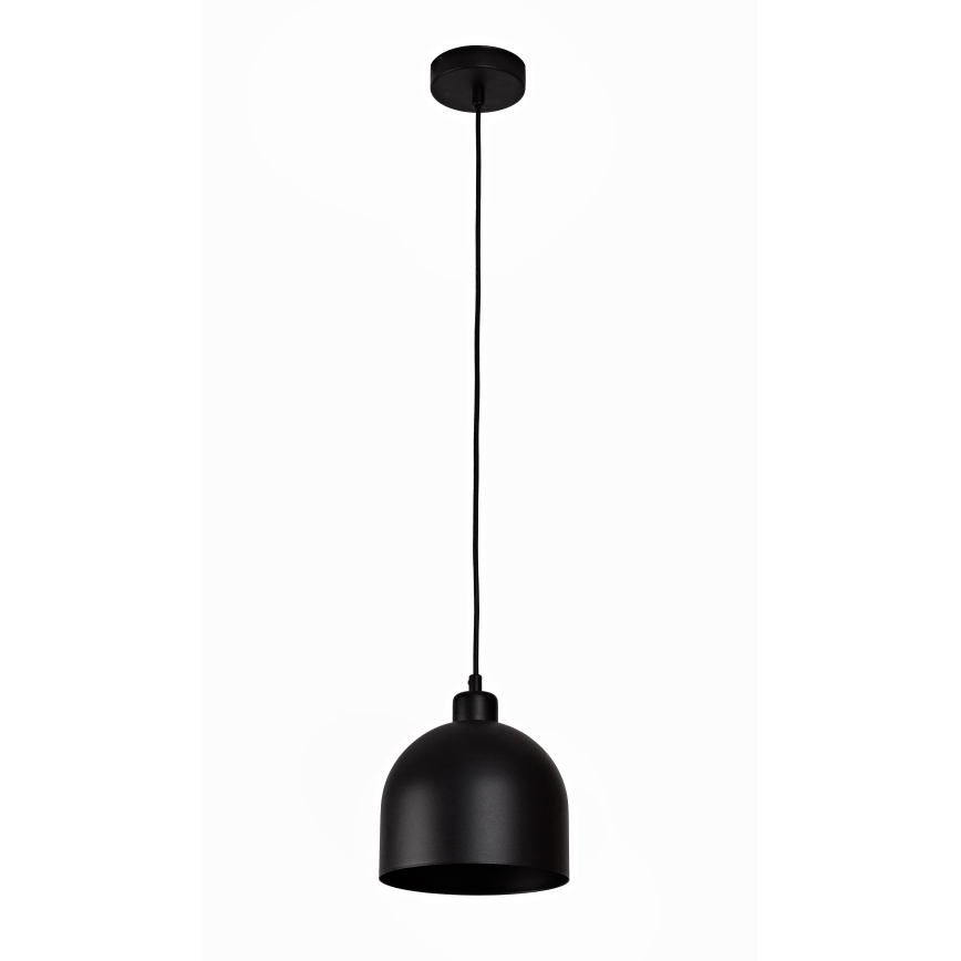 Duolla - Suspension sur câble IRONLINE 1xE27/15W/230V Ø 17 cm noire