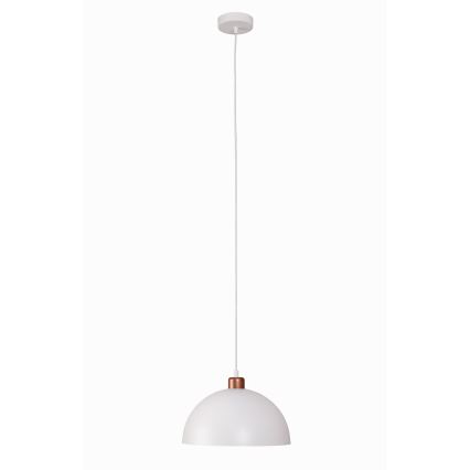 Duolla - Suspension sur câble IRONLINE 1xE27/15W/230V Ø 27 cm blanc/cuivre