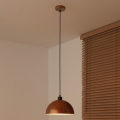 Duolla - Suspension sur câble IRONLINE 1xE27/15W/230V Ø 27 cm cuivré/noir