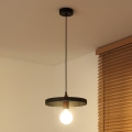 Duolla - Suspension sur câble IRONLINE 1xE27/15W/230V Ø 30 cm noir/cuivre