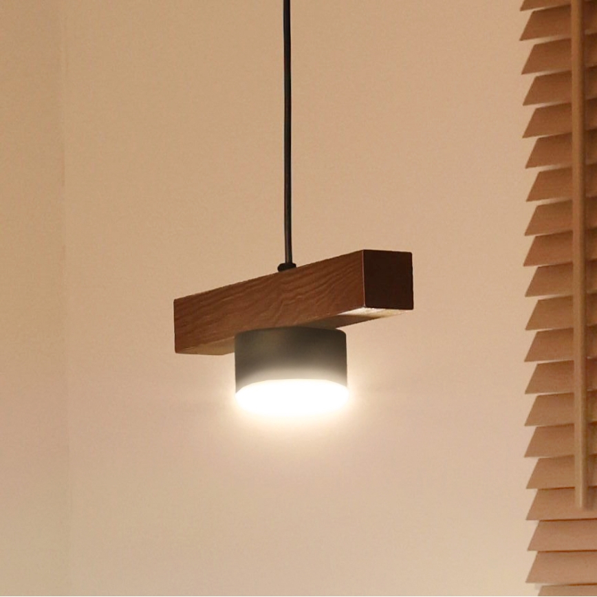 Duolla - Suspension sur câble IRONLINE 1xGX53/3W/230V pin chêne/noir