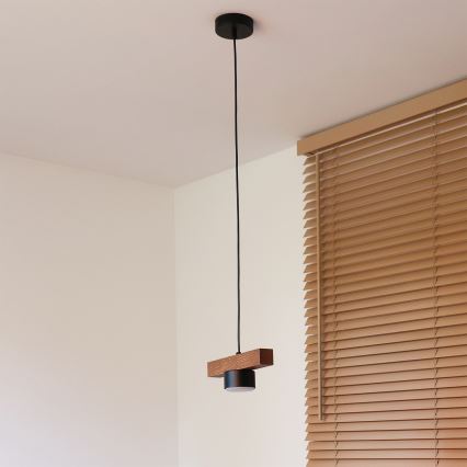 Duolla - Suspension sur câble IRONLINE 1xGX53/3W/230V pin chêne/noir